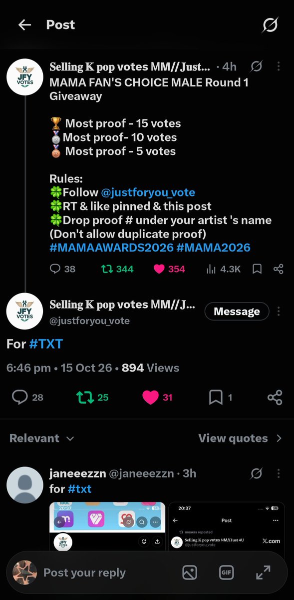 loser_lover_moa's tweet photo. @justforyou_vote Done for #TXT https://t.co/UnVE0yYaPU