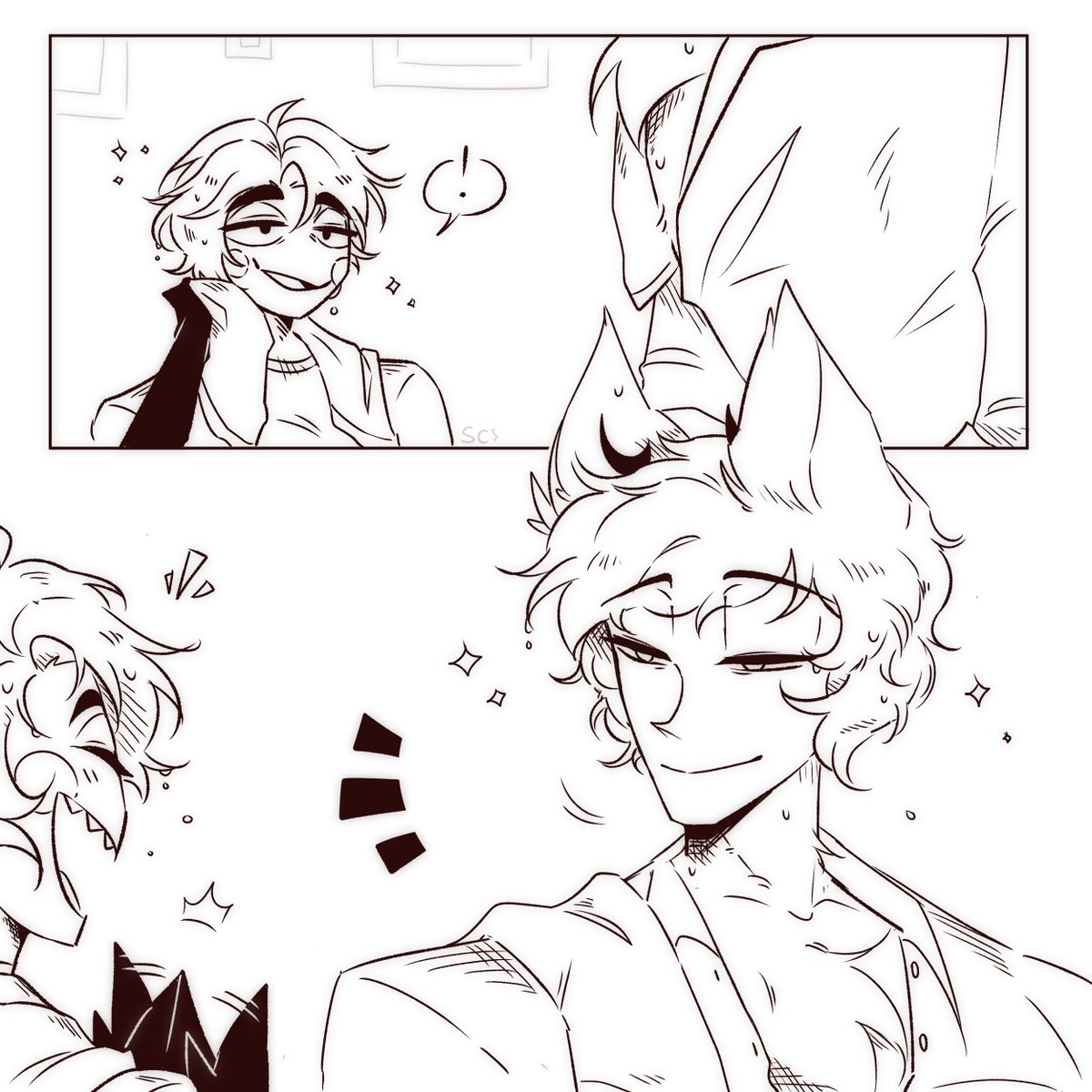 DudeBazingga's tweet photo. Afterbath hair care 🫧
(1/2)
.
.
#HazbinHotel #Radioapple #LuciferHazbinHotel #Alastor https://t.co/gTNM5HDI3W