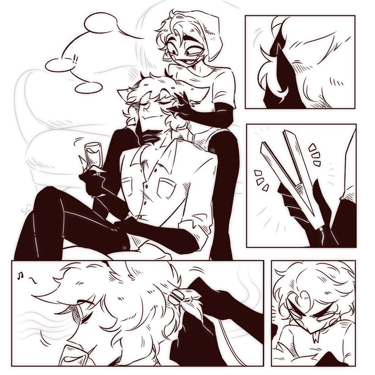 DudeBazingga's tweet photo. Afterbath hair care 🫧
(1/2)
.
.
#HazbinHotel #Radioapple #LuciferHazbinHotel #Alastor https://t.co/gTNM5HDI3W