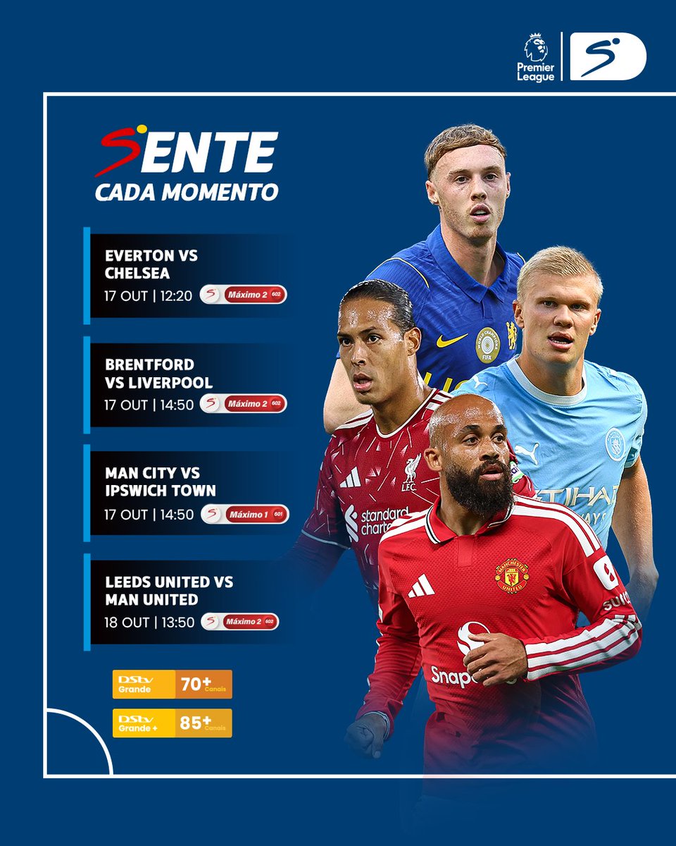 DStv_Angola's tweet photo. Quando o assunto é surpresa, não há competição melhor que a Premier League.
Confirmas?
Vem aí mais jogos para agitar o teu fim-de-semana. Será que termos mudanças na tabela?
Confere os jogos na imagem e mantém-te ligado para celebrar os golos nos canais Supersport.
#DStv https://t.co/KpsX2qwNu2