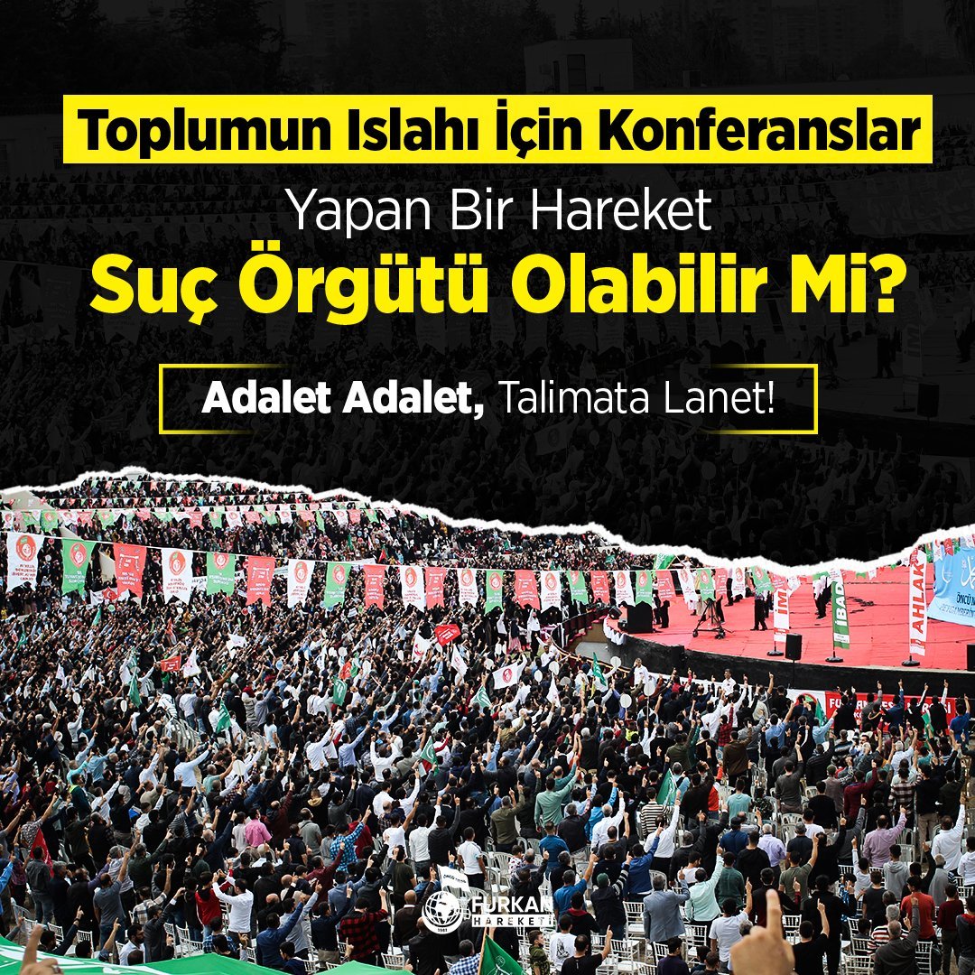 oncunesilnigdee's tweet photo. Toplumun ıslahı için konferanslar yapan bir hareket suç örgütü olabilir mi? 

SuçDeğil SusDosyası
SuçÖrgütü IftirasınaCevap
FurkanHareketi Tertemizdir
MasumiyetKarinesi GaspEdildi https://t.co/UTGBV4m0y7