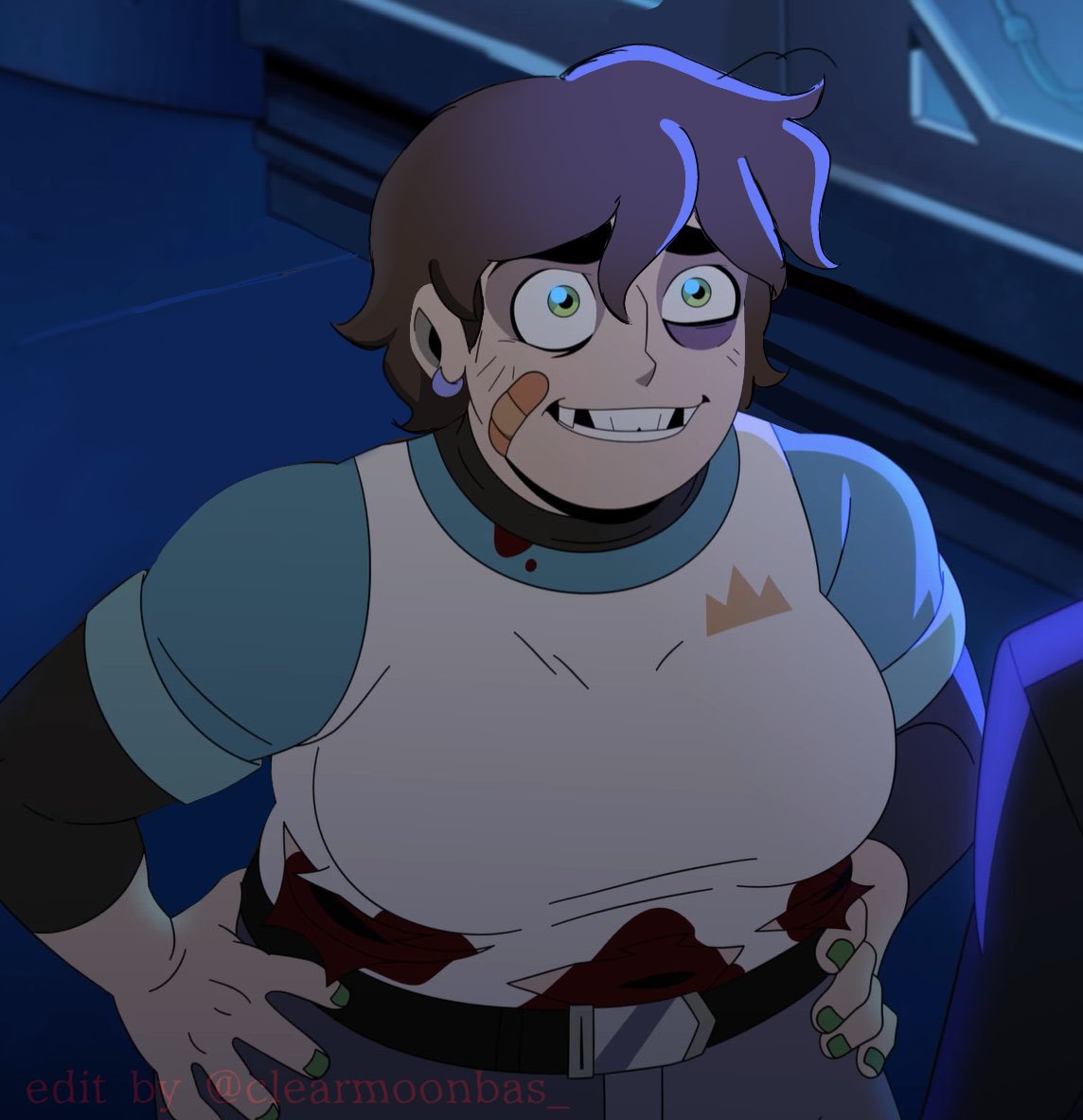 Clearmoonbas_'s tweet photo. Short hair Frankie edits 

I made her look even more bisexual now.😭😭 

#kog #edit https://t.co/v0EgodeasX