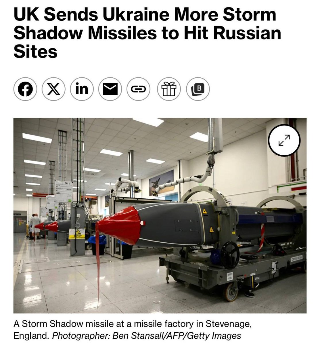 SyndicateGLNews's tweet photo. 🚨 JUST IN: 🇬🇧🇺🇦🇷🇺⚡️ — The UK is preparing a new batch of Storm Shadow cruise missiles for Ukraine, Bloomberg reports, citing sources.

The deliveries were discussed... 🔔

For more → https://t.co/BFQKi3XBsB

#developing #trending #iran #taiwan #inflation #breakingnews https://t.co/4yLeceWdmX