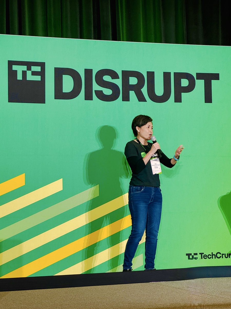 EasyMateAI's tweet photo. We are having a blast at @TechCrunch Disrupt! Come by our booth E32. So stoked that we met @Sabrina_Ramonov 🎉

#techcrunchdisrupt2026 https://t.co/UtIslgPCyO
