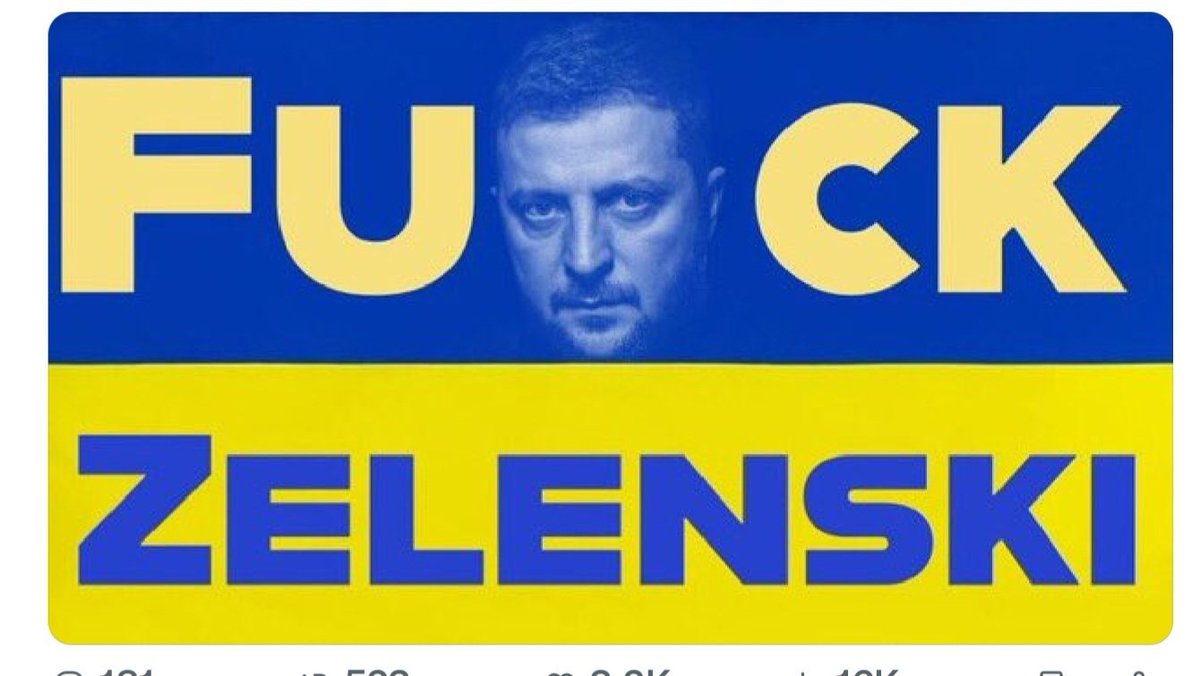 JohnLewis6clb's tweet photo. @babsplace1 @Patriotism87543 Fuck you, fuck zelenski, fuck ukraine https://t.co/gzU9d4Rj79