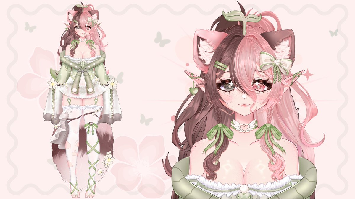 AuribooVT's tweet photo. 🤍VTuber Model Reveal ❀༉‧

Hi I am Auri and I am a Forest spirit🤍🌱

I will announce my debut date very soon...🤍

Thank you to the amazing @TheNisi_ for adopting me and making me so pretty! 🤍 https://t.co/Str7rYUtjG