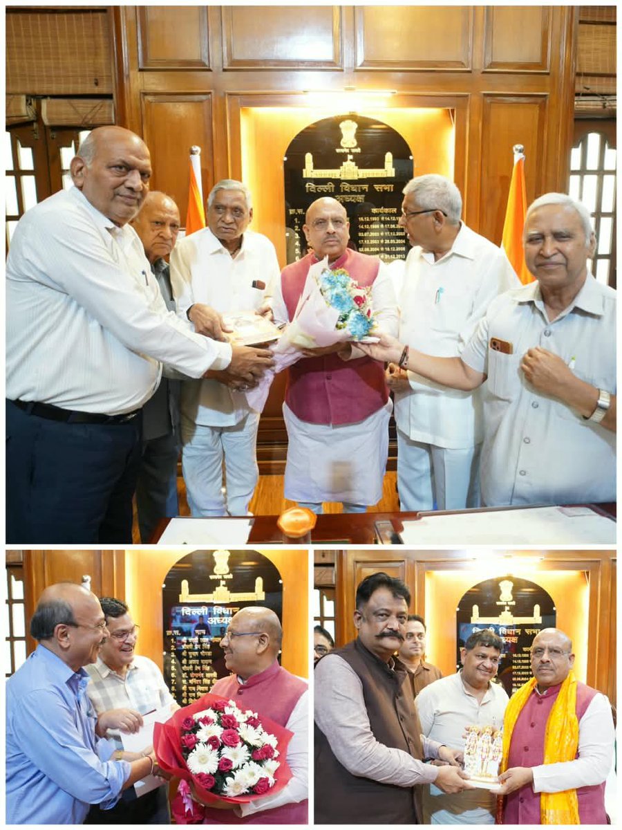 DelhiAssembly's tweet photo. आज दिल्ली विधानसभा में माननीय अध्यक्ष श्री @Gupta_vijender जी से दिल्ली के विभिन्न क्षेत्रों से आए हुए लोगों ने भेंट की। https://t.co/Wl8a24MUF0