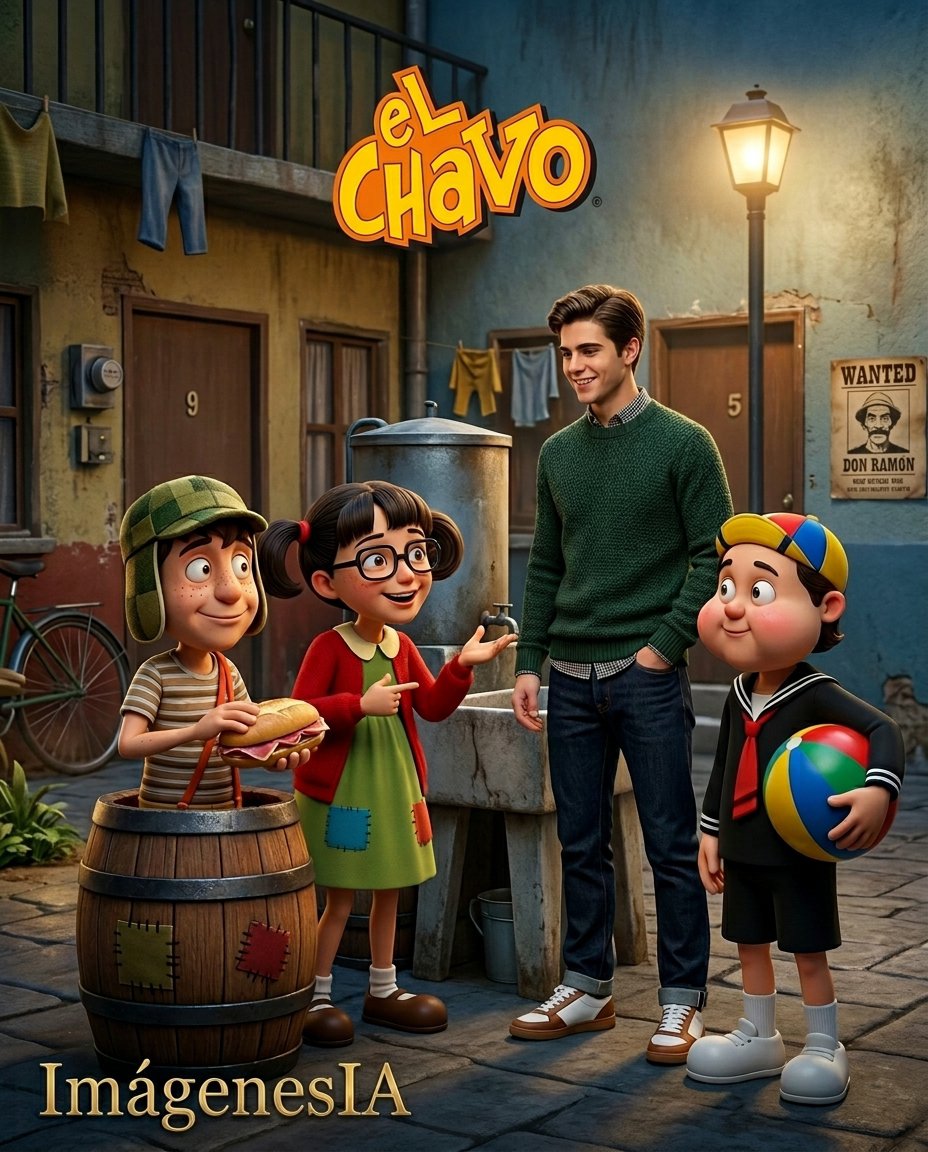ImgenesIA166093's tweet photo. Sé como el Chavo: humilde, leal y siempre listo para convertir cualquier problema en una buena travesura 🧒⚽😂🔥
#HumildeYLeal #ElChavoDel8 #TravesurasConCorazón #ActitudPositiva #ImágenesIA https://t.co/6lDcHIluJl