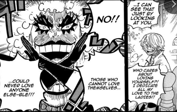 noveriller's tweet photo. #ONEPIECE1196

What a beautiful message, not just for Sanji but for anyone reading this. 

Be kind to yourself.
Be proud of yourself. 
And before trying to love anyone else...

Love Thyself. https://t.co/gGPcigcxyL