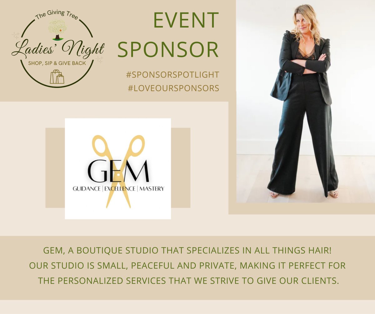 GivingTreeFam's tweet photo. #SponsorSpotlight: GEM Hair Studio &amp; Education Center of Spring House PA! Click here https://t.co/RedOwpcdzN to join us for a fun night of shopping, sipping, and giving back! #Grateful 
 #LoveOurSponsors #GivingTreeLadiesNight2026 #SupportLocal #FunFundraising https://t.co/iM5V8uPinE