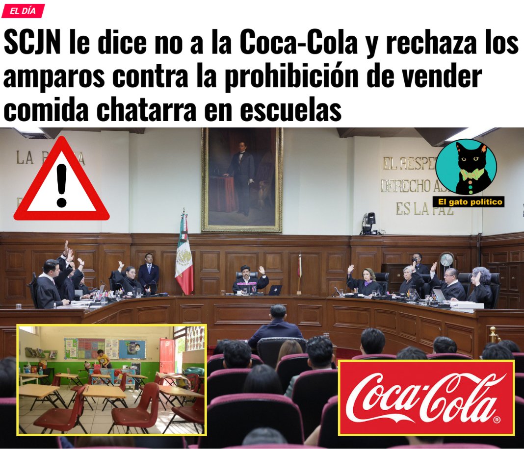 elgatopolitico_'s tweet photo. 🔴​🔴¡Tómenla!
La Coca-Cola (a través de sus empresas subsidiarias) se quiso amparar, pero la SCJN le recordó que no son los tiempos de Norma Piña. ​🇲🇽🥁​🥁​
​➡️​➡️​ https://t.co/vFa6TXN34M https://t.co/SmKpLaCqqg