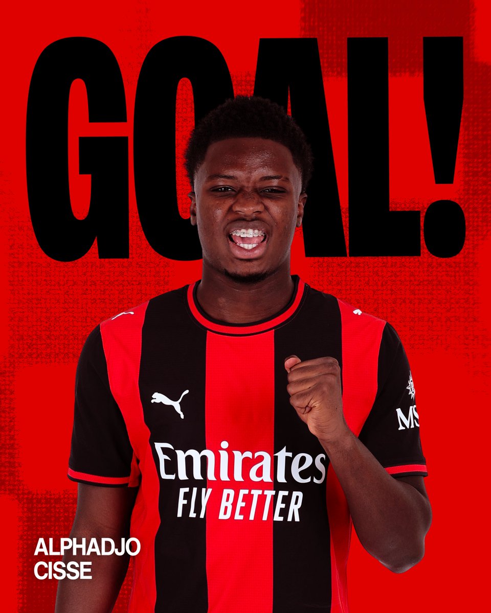 acmilan's tweet photo. ALPHADJO CISSE HAT-TRICK ALERT! 🚨

🔵 0-3 ❤️🖤 (49') https://t.co/3k2y8fUTD4