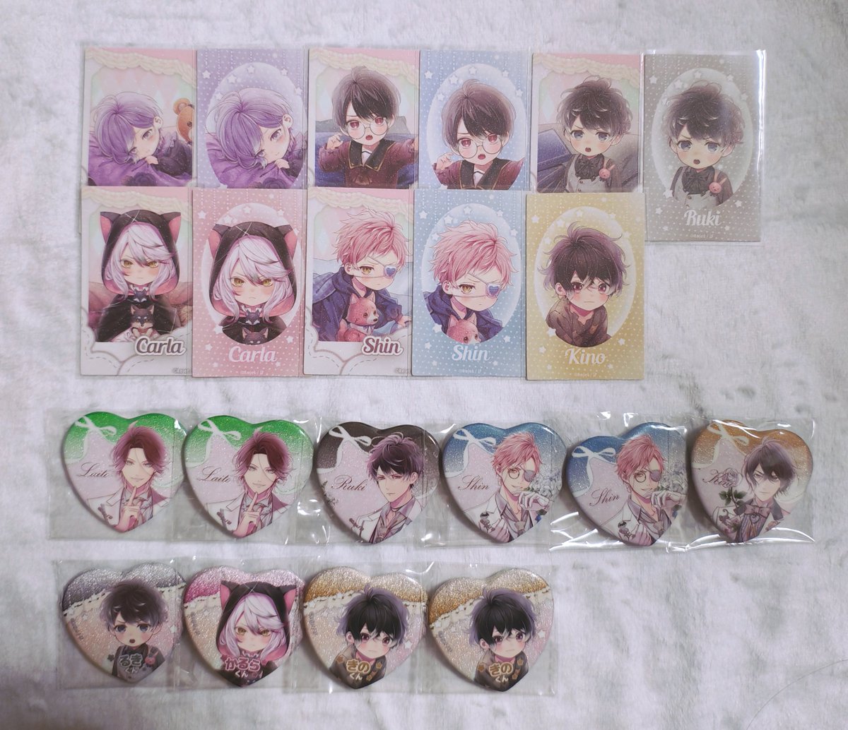 sui250215's tweet photo. 【譲渡】
DIABOLIK LOVERS ディアラバ
SECRET SWEET ROSES SSR
More, Vampire Baby MVB
ポラカ ハート缶バッジ

譲】
✿.MVB
カナトくん レイジさん ルキさん カルラさん シンくん キノくん

✿.SSR
ライトくん ルキさん シンくん キノくん

求】
定価(＋送料)

□郵送、池袋催事手渡し

→ https://t.co/4eDM0tuslM