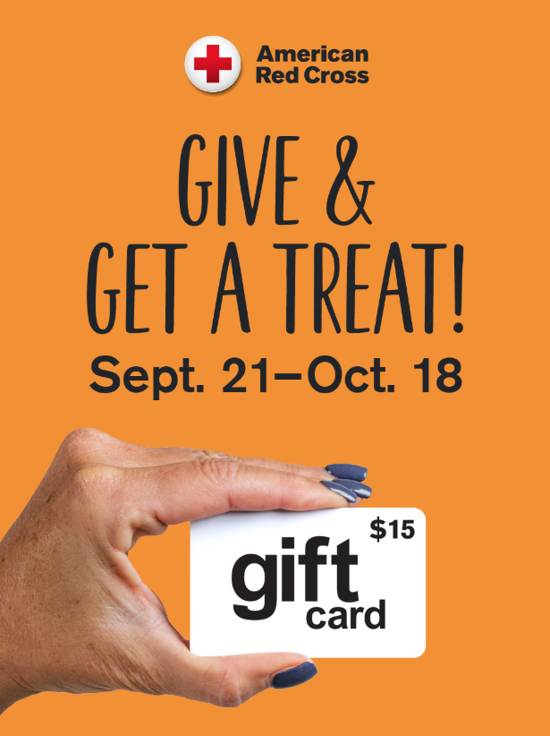 RedCrossNW's tweet photo. No tricks. Just treats for donors and hope for patients.

Hurry in to give blood or platelets by Oct. 18 and receive a $15 e-gift card to the merchant of your choice as thanks. Schedule your visit: https://t.co/2eptqTyMLi https://t.co/WwrLvMXYJf