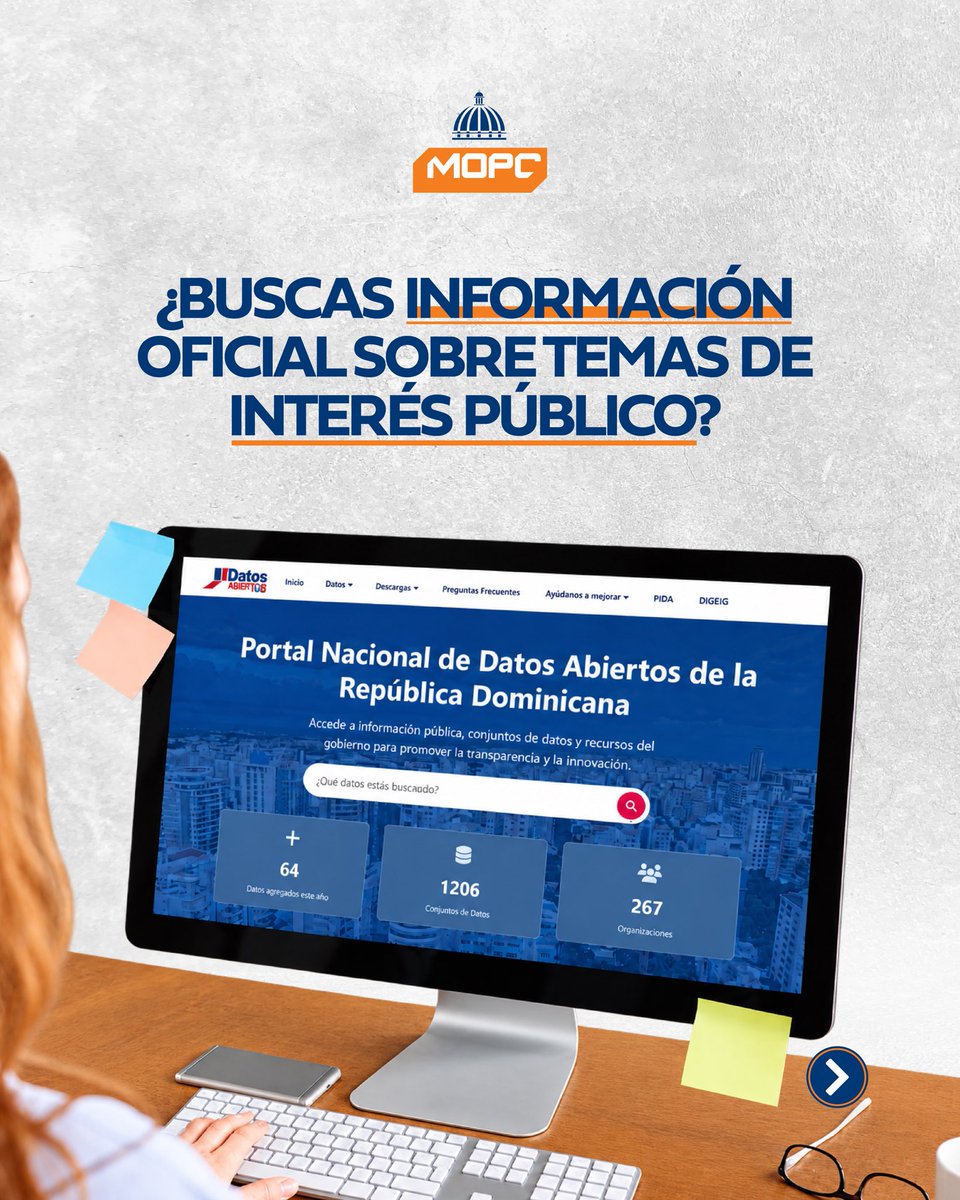 RDMOPC's tweet photo. ¿Buscas información oficial sobre temas de interés público?

En Datos Abiertos RD puedes consultar y descargar información pública sobre estadísticas, proyectos, recursos y otros temas de interés ciudadano.

Todo en un mismo lugar y de acceso libre.

#MOPCRD https://t.co/Brf0QXShxa