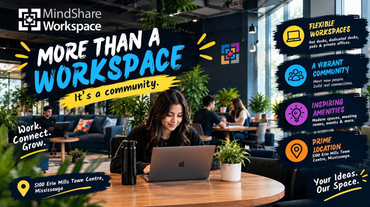 MindShareWork's tweet photo. 💡 MORE THAN A WORKSPACE. IT’S A COMMUNITY. 🤝
Looking for more than just a place to work? Welcome to MindShare Workspace! 🚀
Whether you're building your next big idea, meeting new people, or finding your focus, MindShare gives you the space and community to make it happen. 💻☕ https://t.co/dGEekMTdBf