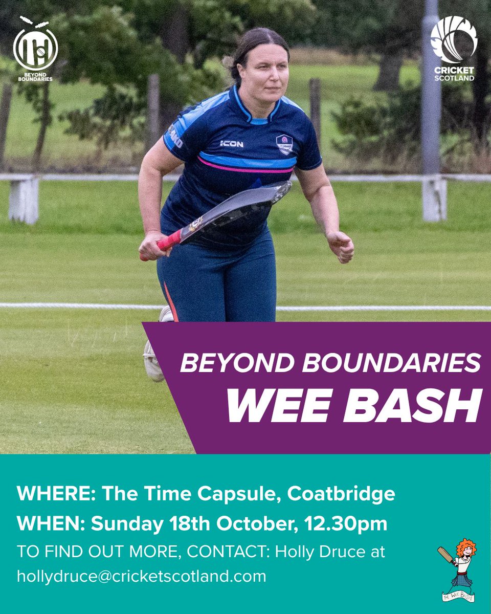 CS_Development's tweet photo. We have two @CricketBeyond Wee Bash events coming up in Coatbridge and Aberdeen across the next month! 🙌 

➡️  https://t.co/0CLJyV0btZ https://t.co/T6SgULZUCy