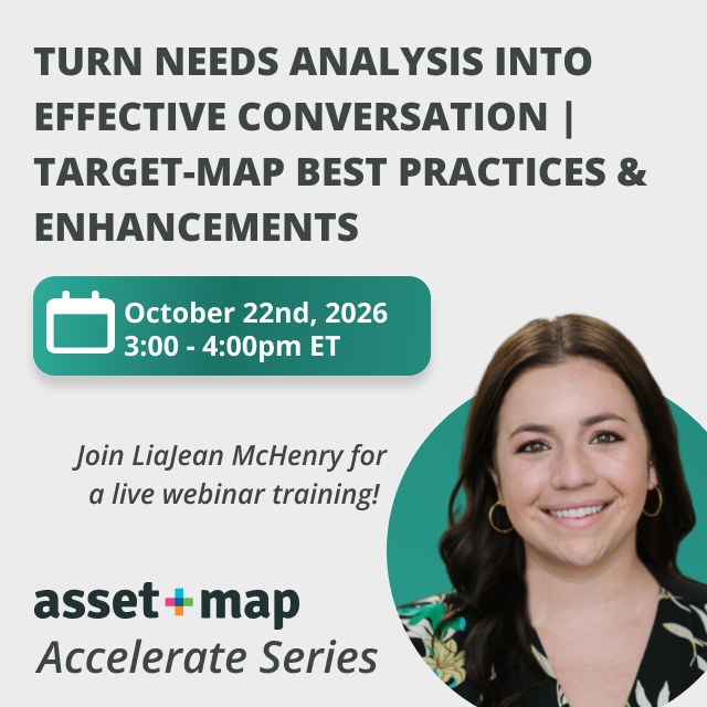 AssetMapLLC's tweet photo. Your clients don't need more numbers. They need a clearer picture. 📊

Learn how to turn needs analysis into a conversation that moves clients to action, plus get a first look at new Target-Maps enhancements.

🗓️ Thursday, Oct 22 | 3 PM ET
🎙️ Hosted by LiaJean McHenry

Register: https://t.co/EEHAPN28HO

#FinancialPlanning #FinancialAdvisors #AssetMap