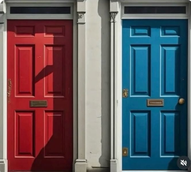 Goatedthoughts_'s tweet photo. Red door: 10 MILLION in cash.

Blue door: You got back in time and fix all your mistakes. https://t.co/013MpbAZAk