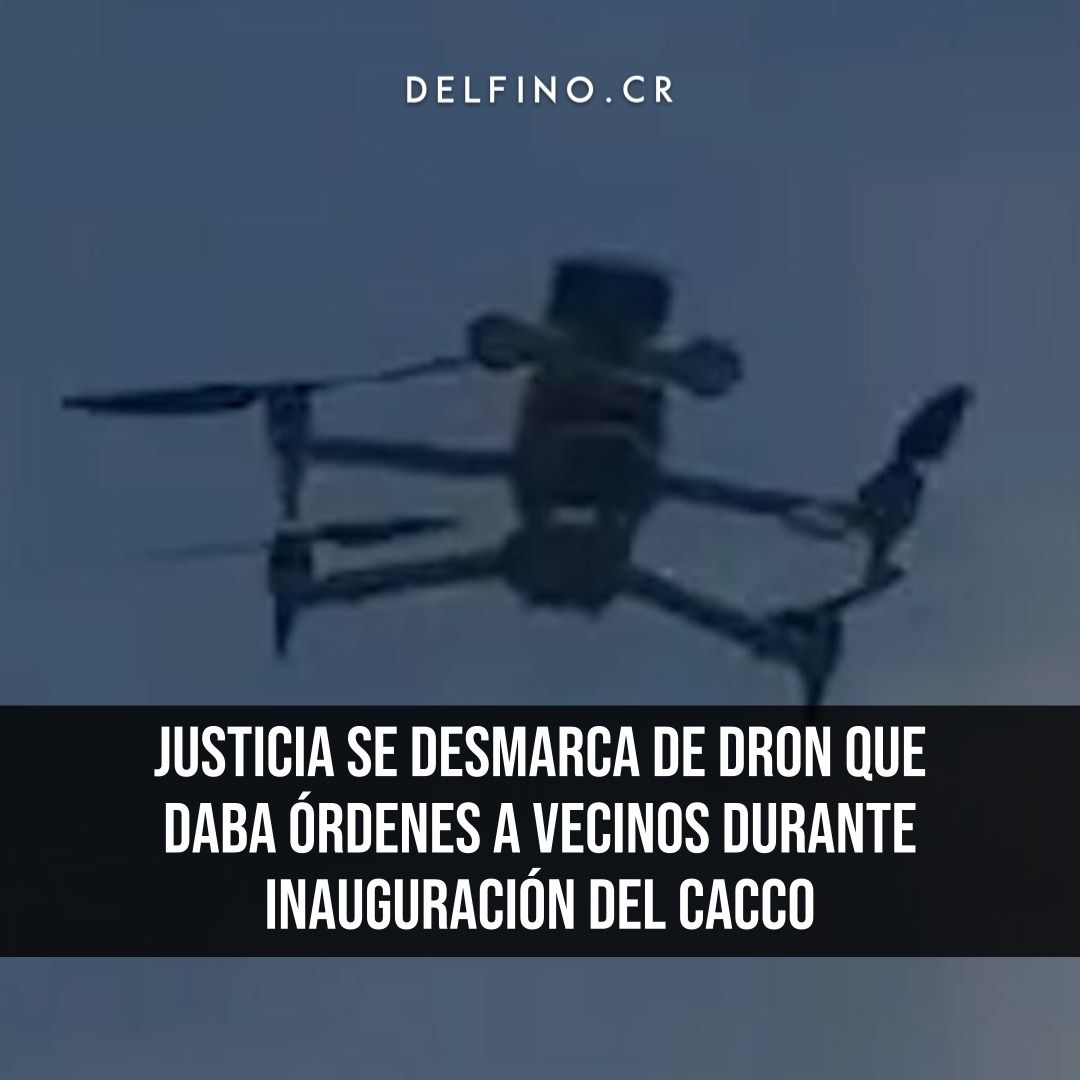 delfinocrc's tweet photo. El Ministerio de Justicia y Paz negó este jueves haber coordinado el uso de un dron que sobrevoló residenciales cercanos al complejo penitenciario La Reforma, en San Rafael de Alajuela, para pedir a sus habitantes que ingresaran a sus viviendas durante la inauguración del Centro de Alta Contención y Crimen Organizado (CACCO), realizada el miércoles 14 de octubre.