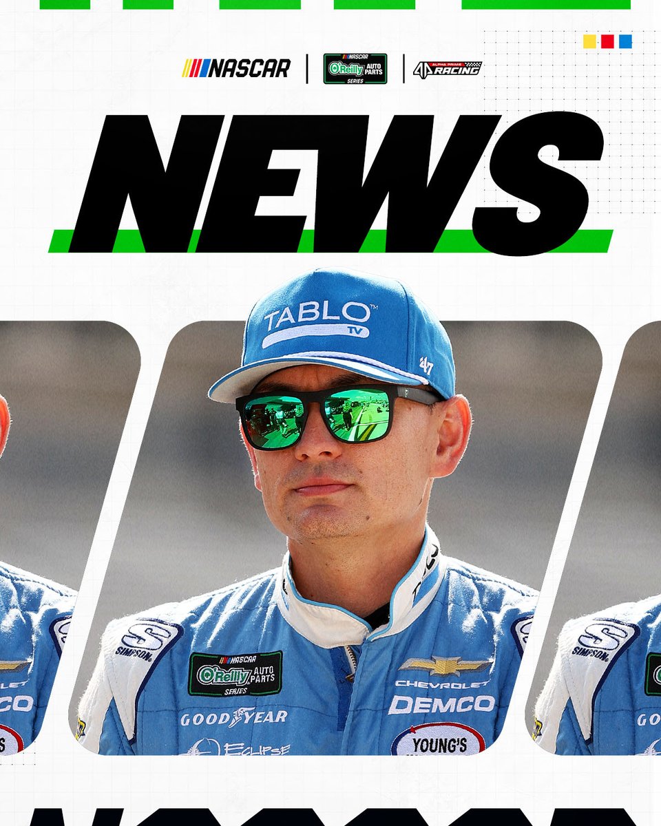 NASCAROReillyAP's tweet photo. NEWS: @TeamAlphaPrime announces @ryanellisracing will return to the team for 2027 and beyond. https://t.co/Rb3JvVHPMq