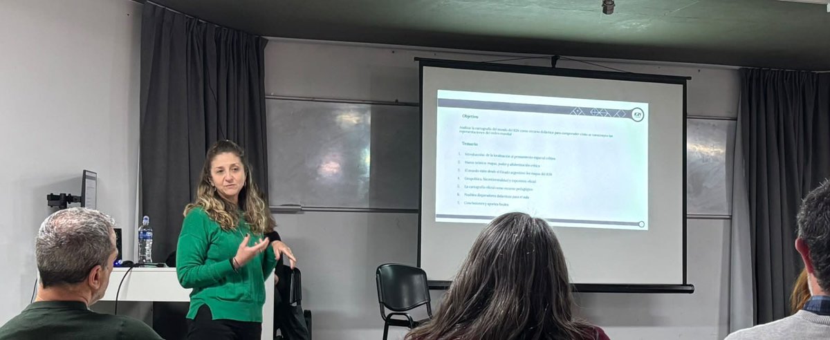 ARGENTINAIGN's tweet photo. En este marco, el área de Geografía, a través del sector de Publicaciones del IGN, presentó el trabajo “Los mapas del mundo del IGN: recursos para la enseñanza de una cartografía crítica”, a cargo de la Prof. y Lic. Sabrina Juárez. https://t.co/B7ASdx7LfJ