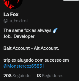 oitodois's tweet photo. @La_Foxtrot @o_Manodeix trabalha no ramo e fica aqui "baitando" geral?

tu é invejoso pra caralho kkkkkk https://t.co/3hA6R7KXEj