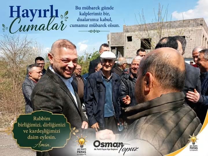 AKPartiPayas31's tweet photo. Cuma'nın Rahmeti, Bereketi ve Huzuru Gönüllerimize Dolsun. Rabbim Yapılan Duaları Kabul, Edilen İbadetleri Makbul Eylesin.
Osman TOPUZ
AK Parti Payas İlçe Başkanı
#akparti #rte #reis #rterdogan https://t.co/8gilul7TZb