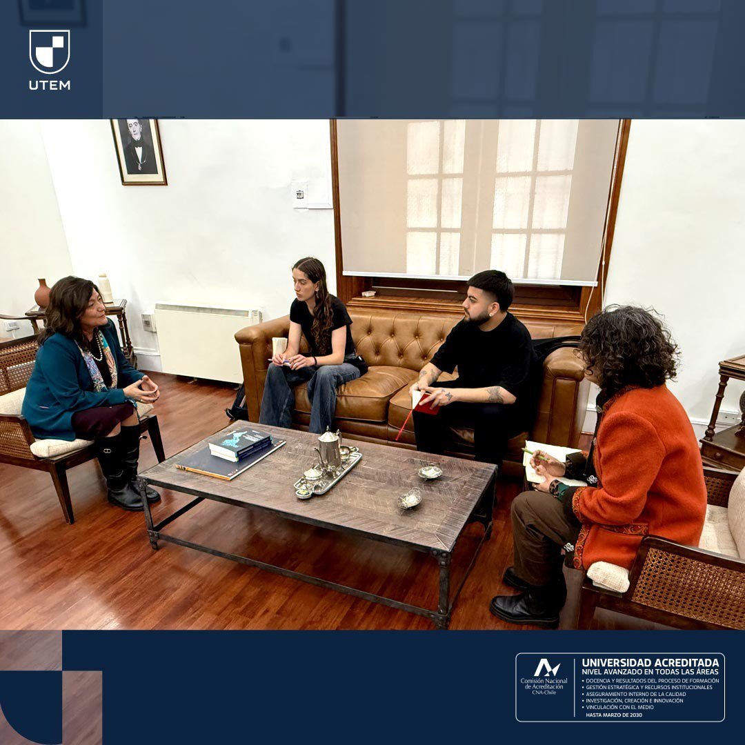 utem's tweet photo. #RepresentantesUTEM | Para compartir las preocupaciones de las @uestatales de cara al #Presupuesto2027 y la representación estudiantil en las universidades, la rectora y pdta. del Cuech @Mpdurans recibió a la pdta. de la Federación de Estudiantes @uchile , Laura Mlynarz. https://t.co/ktgdpqqX7l