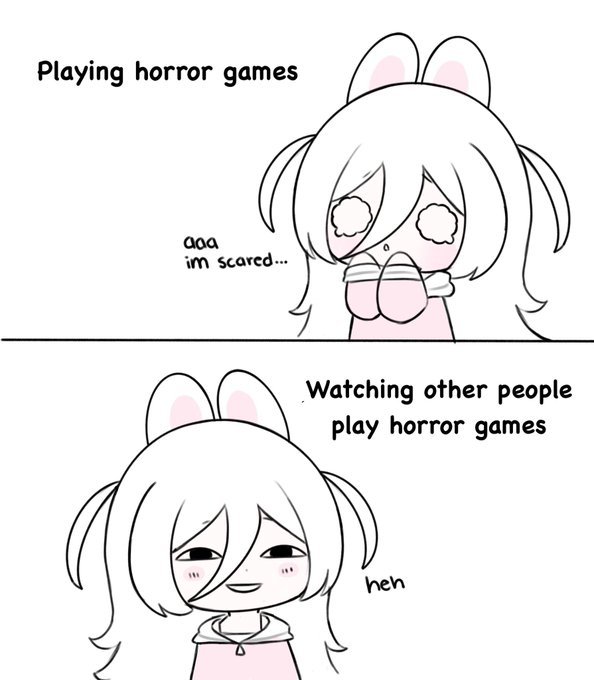 IsoobelVT's tweet photo. Be honest 😭😂 Are you the scared player or the evil spectator? 💀👇 https://t.co/NslNTWUpBV