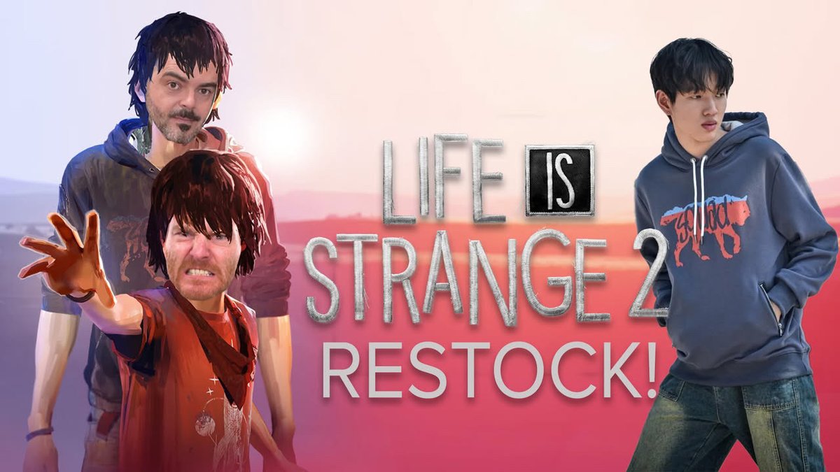 InsertCoinTees's tweet photo. 🐺LIVE FROM 3PM!🐺

Join @MrTeamCorvette and @IanHigton as they jump into Life Is Strange 2 for a very special livestream to celebrate the return of our official @LifeIsStrange collection. 

Watch live at https://t.co/qQxmYwLPbV or https://t.co/rNSWFSY3at https://t.co/okCLfoC4pG