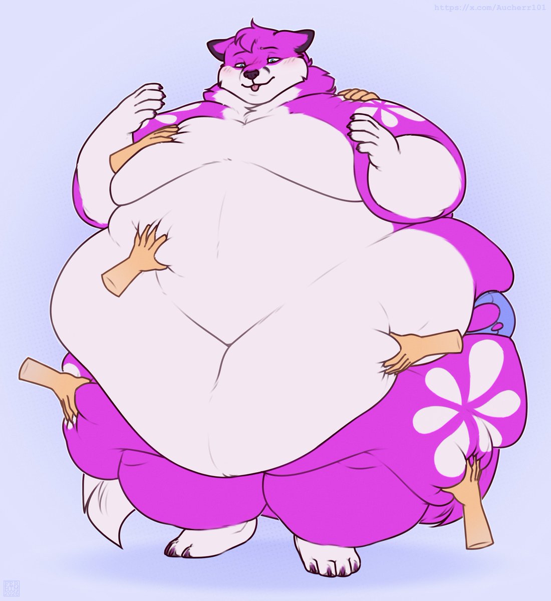 Aucherr101's tweet photo. Commission for @BayleiFox 
Flat color

#fatfurs #chubby https://t.co/EWy3aI3POz