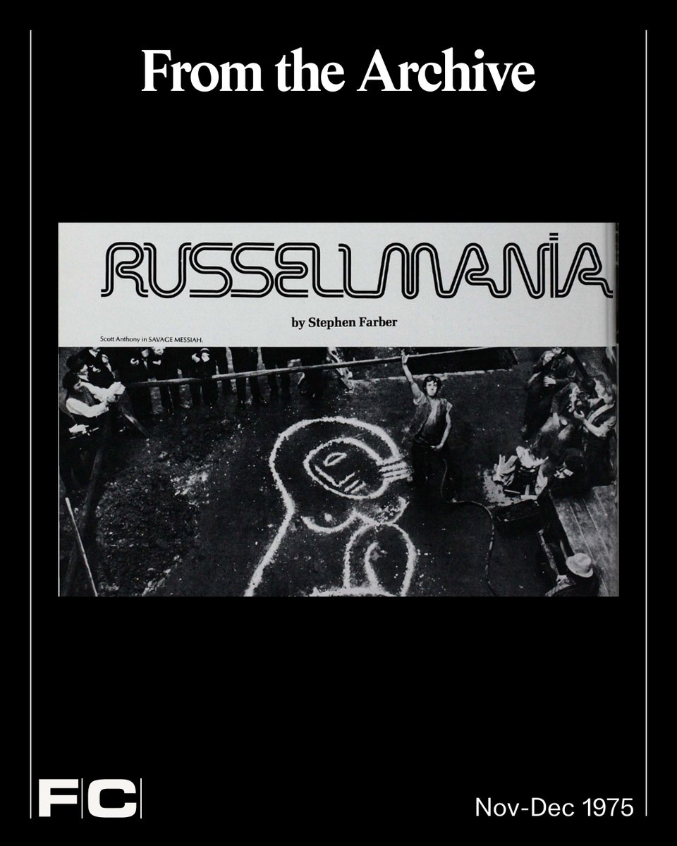 FilmComment's tweet photo. "As one of Russell's original defenders, I am disturbed by the mindless adoration as well as by the hysterical outrage that greets his films."

Subscribe for full access to the Film Comment archives &amp; read Stephen Farber's 1975 essay "Russellmania"

Read: https://t.co/Wn9emvkFbK https://t.co/9lx7Jfznc6