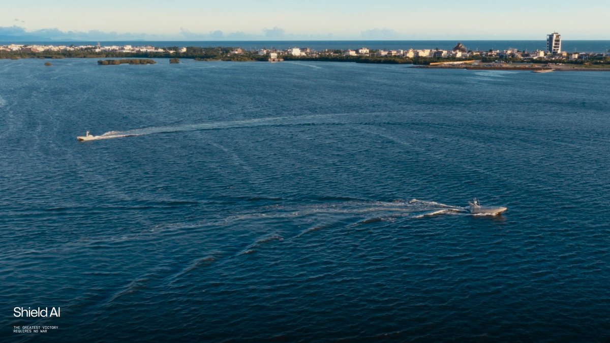shieldaitech's tweet photo. Inside Hivemind’s first maritime teaming mission.

In six weeks, two Thunder Tiger SeaSharks moved from integration to live sea trials in Taiwan’s Dapeng Bay. Hivemind fused radar and AIS data into one shared track, shifted the vessels from patrol to escort, and returned each to its assigned sector without manual repositioning.

The same autonomy architecture coordinated two different SeaShark models, creating a repeatable path to bring Hivemind onto more USVs.

https://t.co/rAbTT6UbtT

Autonomy for the world. The greatest victory requires no war.