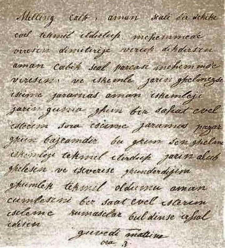 ResimliHafiza's tweet photo. 1804 – Latin harfiyle ilk Türkçe metinlerden biri. III. Selim'in kız kardeşi Hatice Sultan'ın Mimar Antine Ignace Melling'e yazdığı mektup.
(Mektubun dökümü sonraki tweette) https://t.co/hws9mxl9SK