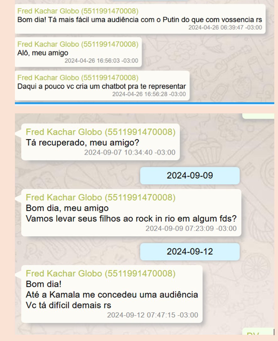 aarteliteraria's tweet photo. As ligações perigosas dos jornalistas da Globo - 3.
Vorcaro sabia como usar o ghosting (sumiço voluntário) para controlar jornalistas. Era mais "difícil" que Kamala Harris, Putin e Netanyahu. https://t.co/AOLMRTWSi5