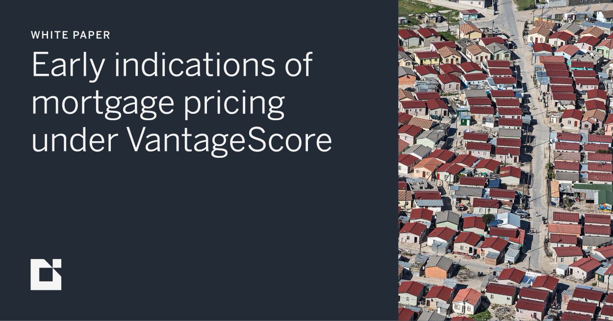 millimaninsight's tweet photo. Mortgages originated using VantageScore had a higher interest rate than a comparable loan priced under FICO, according to Milliman analysis of a pilot program held during summer 2026. 

Read more here: https://t.co/MeXqZLmkEF https://t.co/B8VoBB0UMj