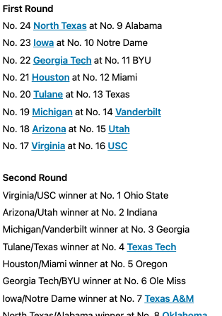 PeteNakos's tweet photo. Here is what a 24-team College Football Playoff would have looked like in 2025, with two rounds of on-campus games:

https://t.co/Mqdv5K2Uar https://t.co/QnrkaZxDoJ