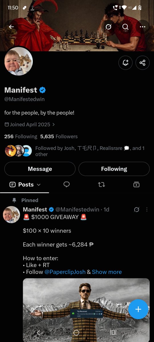 VamsiKrishuuvc's tweet photo. @Manifestedwin @PaperclipJosh W @PaperclipJosh 

Manifesting my first win 😭❤️ https://t.co/pcfPexoRZT