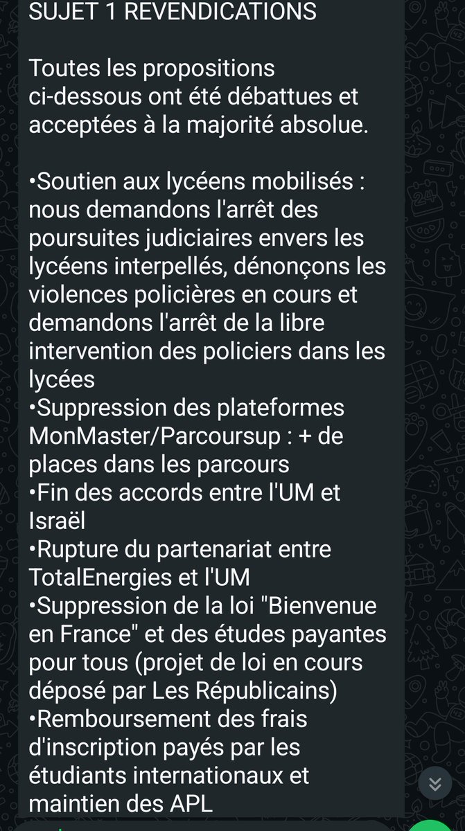 nicolascarrie15's tweet photo. Les revendications des étudiants de la fac de sciences de Montpellier.
Cordialement
Chesh https://t.co/fkuMyF7dSC