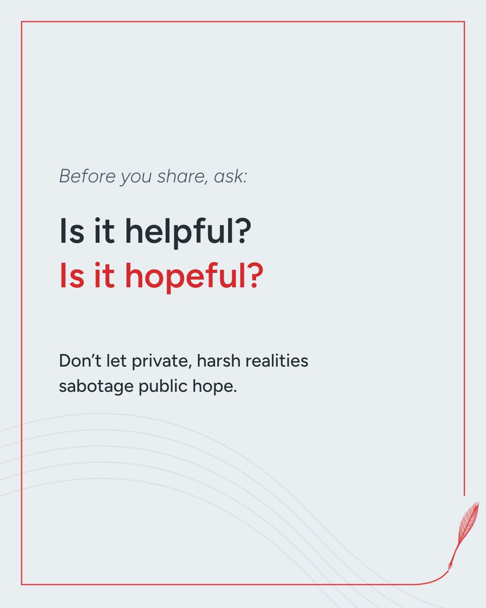 TimElmore's tweet photo. Before you share, ask: Is it helpful? Is it hopeful?

Be real. Be responsible.

Read The Dark Side of Authentic Leadership:
https://t.co/BxP5Qi603n https://t.co/qMQjN1E2RF