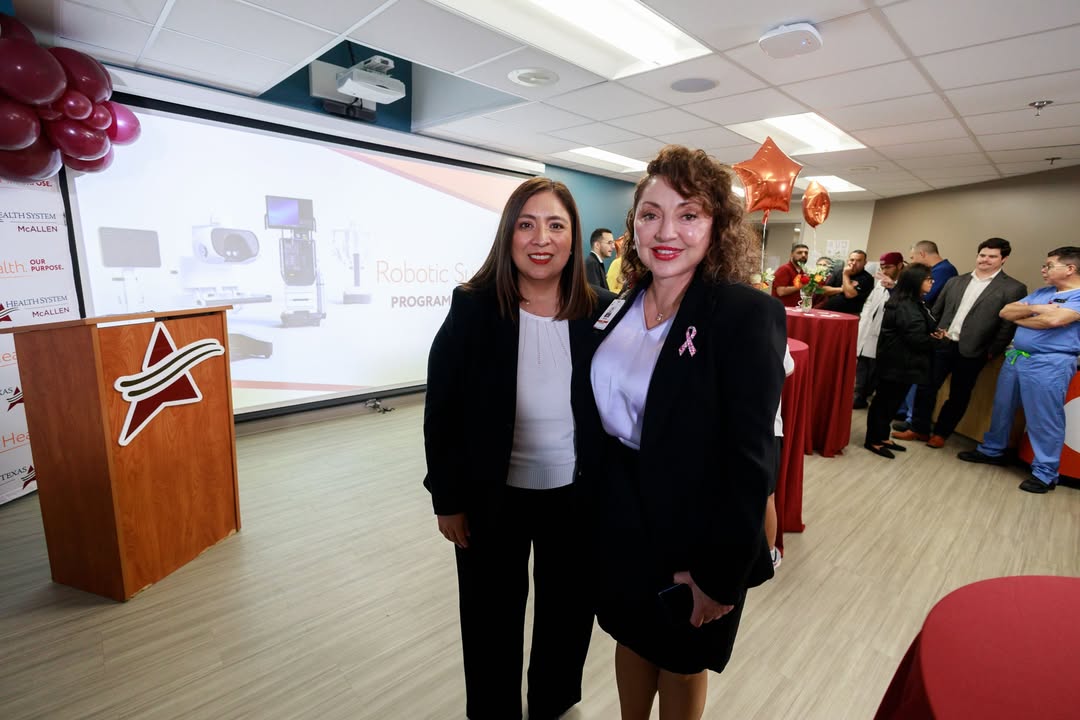 stxhealthsystem's tweet photo. Expanding Access to Advanced #SurgicalCare: This week, #STHSMcAllen welcomed staff, community leaders &amp; #RGV residents to celebrate nearly 1,000 procedures with its first #daVinci5 &amp; the expansion of its #RoboticSurgery program with a second #DV5. https://t.co/DsFEy6cPVX