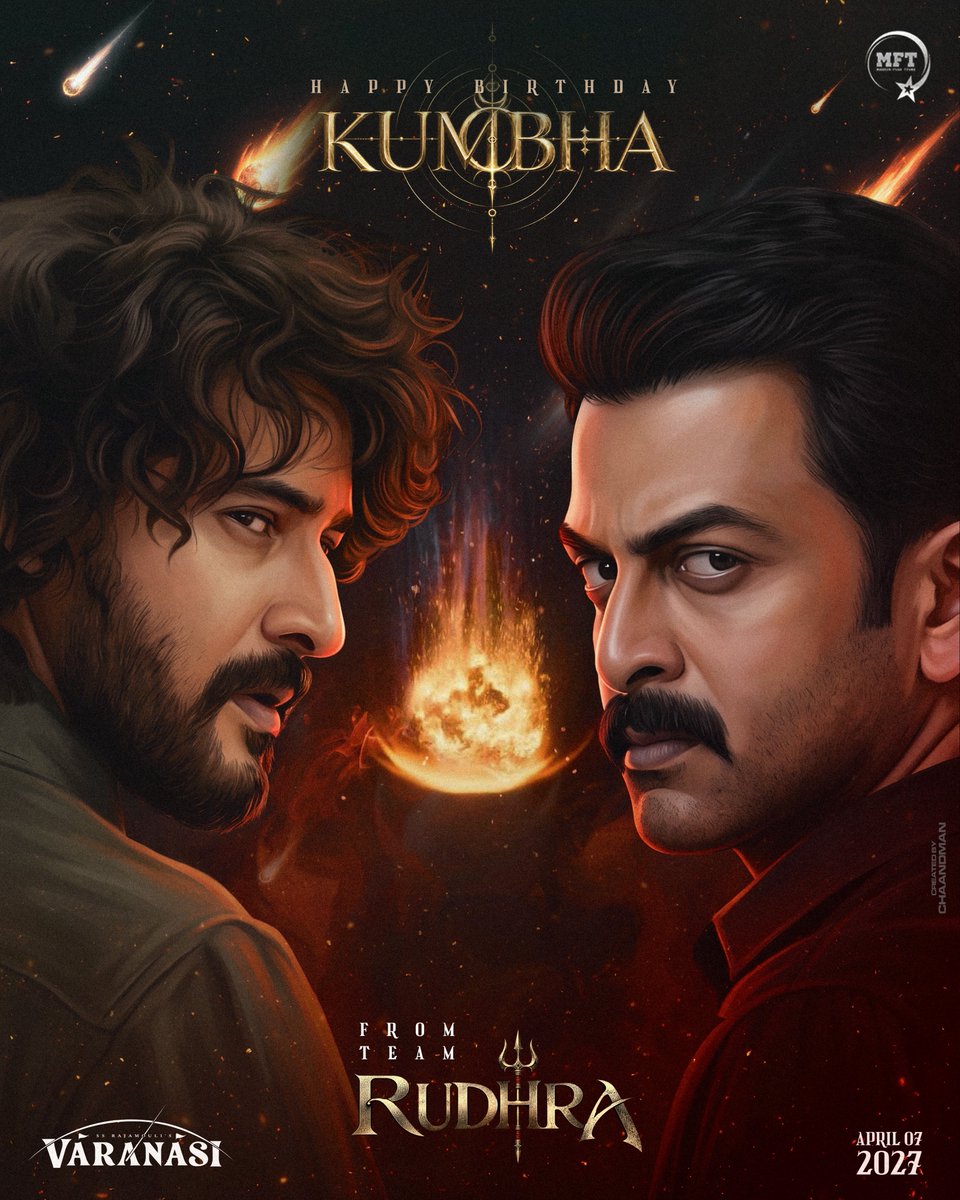 MaheshFanTrends's tweet photo. Happiest Birthday to our RANA KUMBHA from RUDHRA fans...can’t wait to witness the battle between you guys...Also, best wishes for all your future films @PrithviOfficial garu 🤗

@urstrulyMahesh #Varanasi https://t.co/4N8j3ILdkn