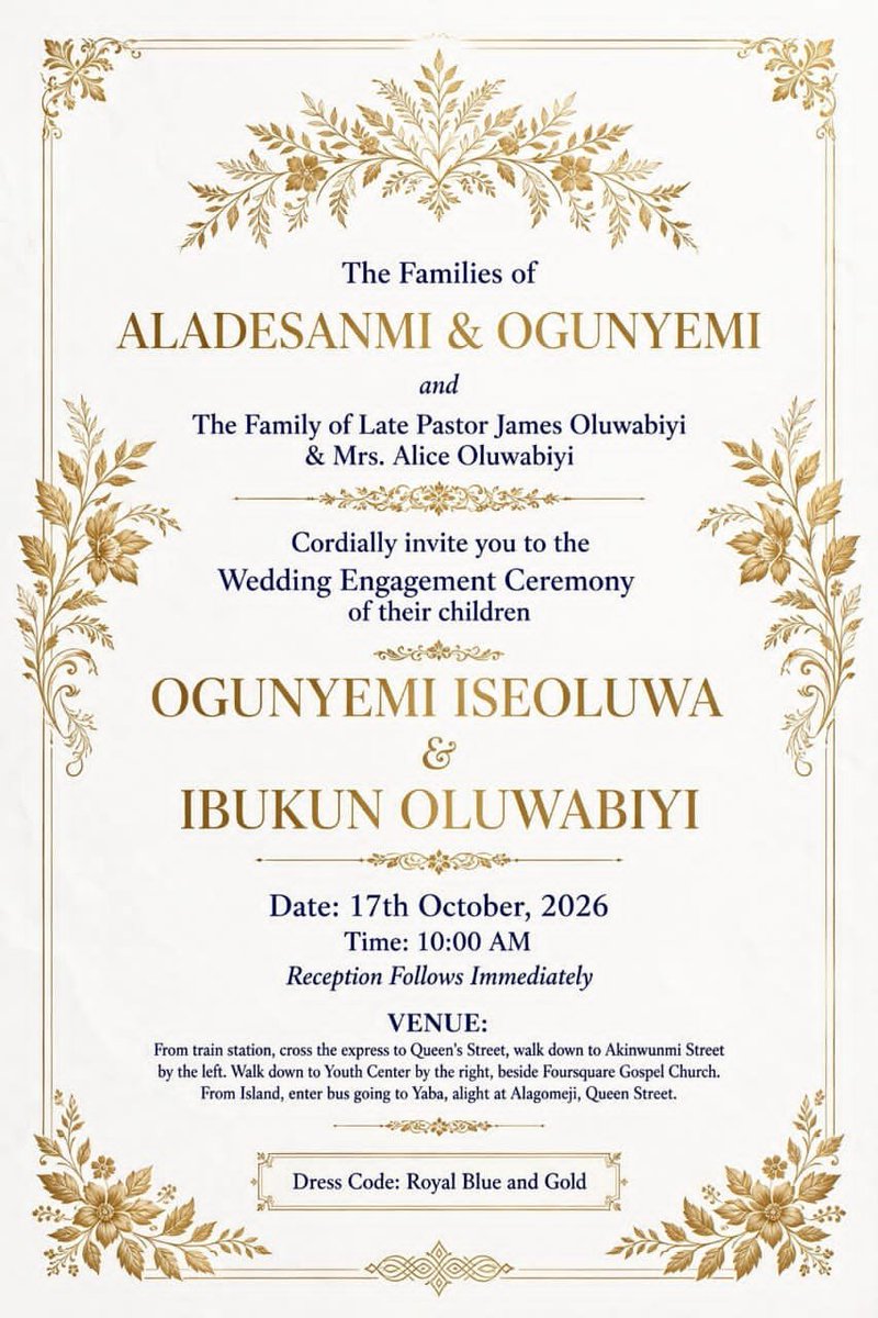 Ayoola_30BG's tweet photo. @Zlatan_Ibile @Zlatan_Ibile this weekend na my brother wedding this cow go long way boss 
Na today be the registry https://t.co/8eSAZIBbqR