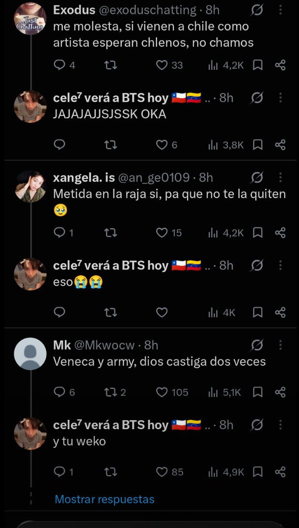baecatmin's tweet photo. @mygsienna @l7tedoll @Jjk1802 @vhondergeist Son el país más xenofobico y racista y vienes con huevadas https://t.co/jvSkhJ596T
