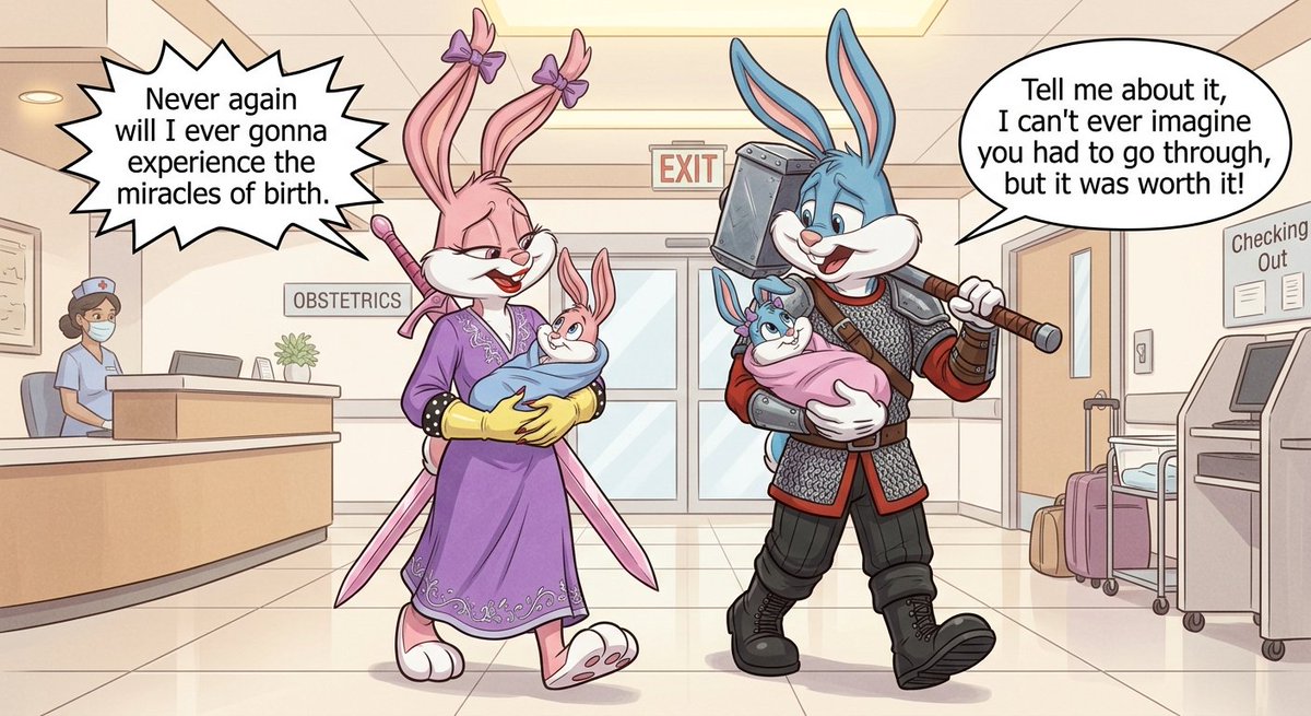 TommyHo46439136's tweet photo. Nine months in my womb making me suffer (Buster and Babs Bunny)
#CartoonNetwork #TinyToonsAdventure #BusterBunny #BabsBunny #BobberyBunny #BobBunny #BrendaBunny https://t.co/NsArykFyQZ