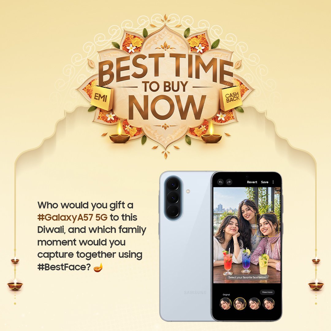 Indian19100's tweet photo. @mysmartprice @SamsungIndia 1️⃣  Main #GalaxyA57 5G apni Betiya rani ko gift krunga, 3+ years ki Betiya rani kabhi mera toh kabhi wife ka phone lekar Vlog krne lagti hai, uska phone hojayega to woh maze se Vlog kregi 😊😊😊

#BestFace

#BestTimeToBuyNow #GalaxyA57  @SamsungIndia @mysmartprice https://t.co/RW6ptKFN0h