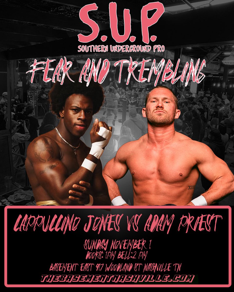 sup_graps's tweet photo. 2 matches announced so far! 

We don’t think its out of the question to say these could be the best matches in the country. Hope you’ll join us in the basement east for Sundays at SUP! https://t.co/zegVwS3tus