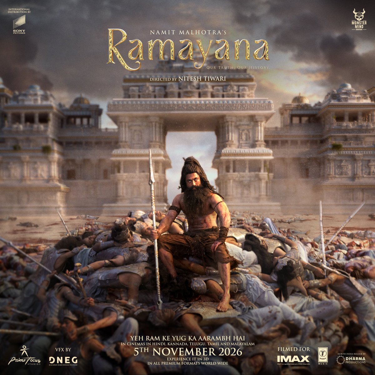 TSeries's tweet photo. He ruled all the 3 worlds, could not rule his own ego. In Cinemas WORLDWIDE, across all premium formats, from 5th November 2026. https://t.co/wkHXaRebkS
