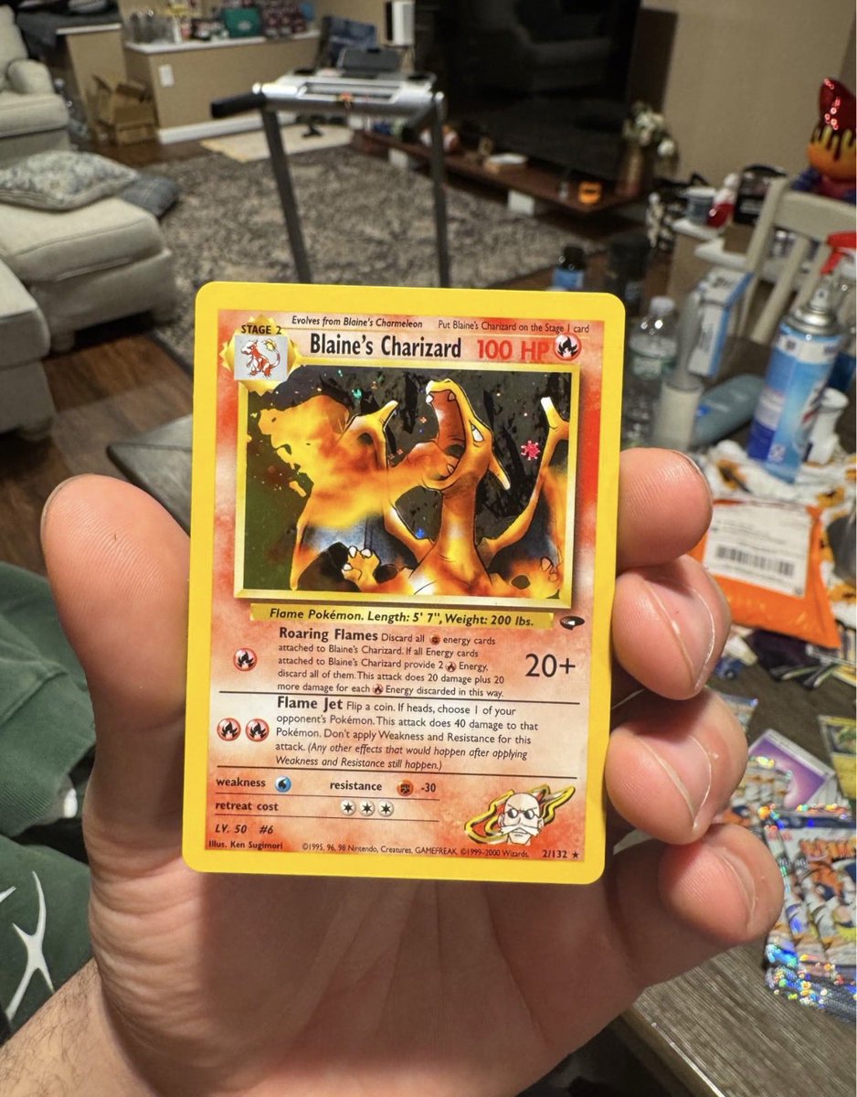 Rafsonsolana's tweet photo. 2000 Pokemon Gym Challenge Blaines Charizard Holo just hit the shop at solana:5i21UkuLPaTiCqrSrF7vs6KEo1Vb1T1RWC5tdrbmpump 

Will throw this in our upcoming gacha machine 🖤🕹️

https://t.co/bkGwGmwZxZ @solana 

#cards #Pokémon #tcg https://t.co/SvvYvzHbwn